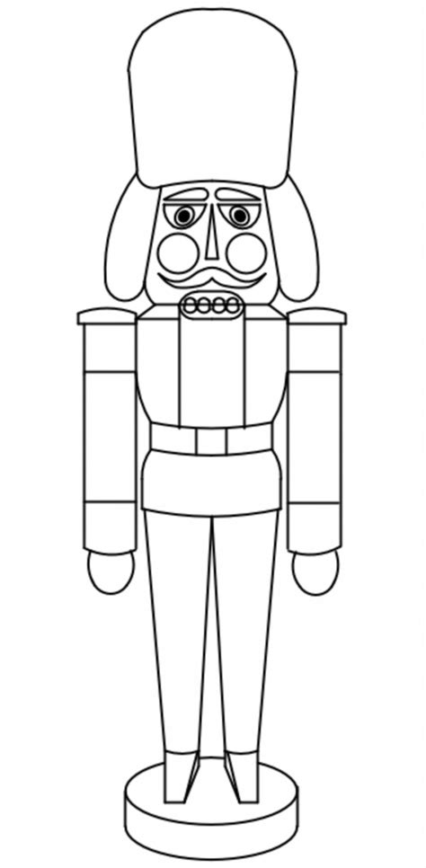 Select from 32084 printable crafts of cartoons, nature, animals, bible and free printable nutcracker soldier coloring page in vector format, easy to print from any device and automatically fit any paper size. Nutcracker - Free Coloring Pages