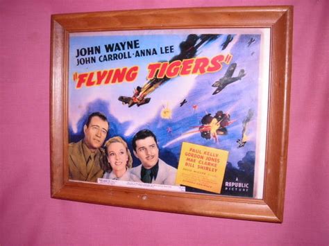 Vintage 1942 John Wayne Flying Tigers Lobby Poster Wwii 46632026