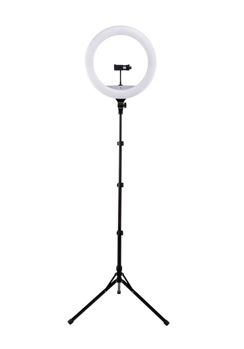 Vivitar VIV18RLWM 18-in White LED Ring Light Set with Adjustable 63-in