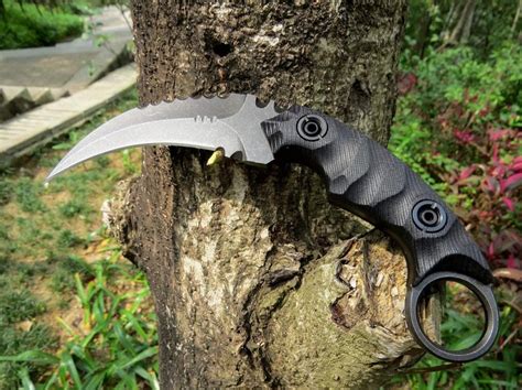 Best Double Edged Karambit Curved Knife With Finger Hole Of 2021