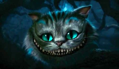 Cheshire cat, tim burton, alice, wonderland, movie, 2010, painting, manipulation, animal, fur, hair, eyes, blue, turqouise, mad hatter, rabbit, michael kutsche, concept, art, blue, night, dark, smile, grin, teeth, tooth, cute, scary, lewis carroll, caterp… Cat In Alice In Wonderland #6991547