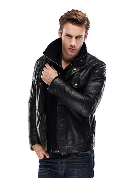 Black Leather Jacket Grand Active