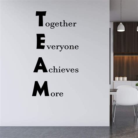 Vwaq Team Together Everyone Achieves More Office Wall Quotes Decal