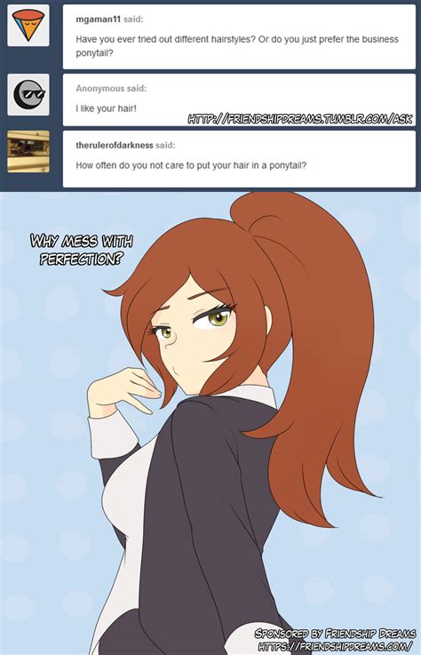 Ask Pillow Talk Ponytail By Friendshipdreams On Deviantart