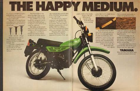 Direct inquiries concerning yamaha outboards to your country's distributor or local dealership. 1979 Yamaha DT100 DT 100 Enduro Motorcycle 2-Page Ad
