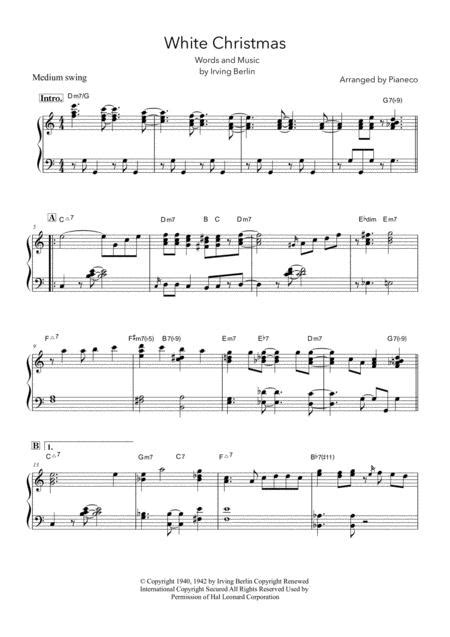 White christmas piano sheet music pdf free follow the latest daily buzz with buzzfeed daily newsletter! White Christmas Jazz Piano By Irving Berlin - Digital ...