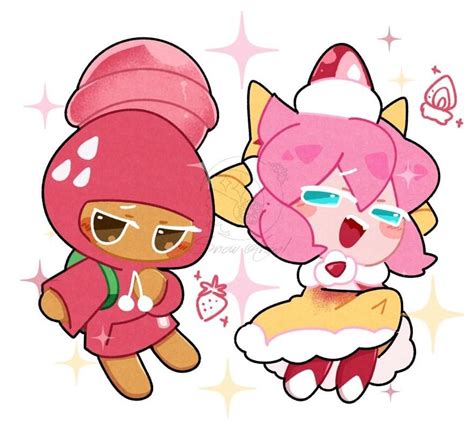 Strawberry Crepes Strawberry Cookies Candy Cookies Cute Cookies