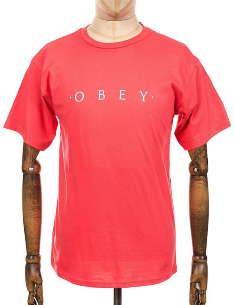 Obey Clothing Novel Obey Tee Coral Clothing From Fat Buddha Store Uk