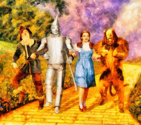 The Wizard Of Oz Cast Painting By Esoterica Art Agency Pixels