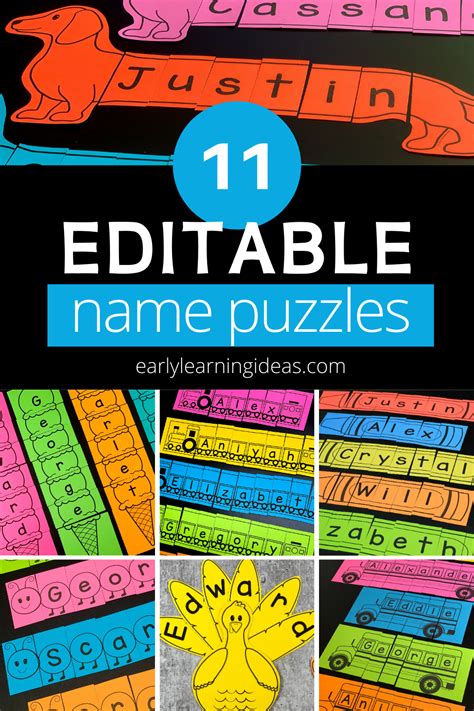 Make Custom Printable Name Puzzles For The Whole Year Name Activities