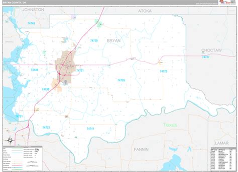 Maps Of Bryan County Oklahoma