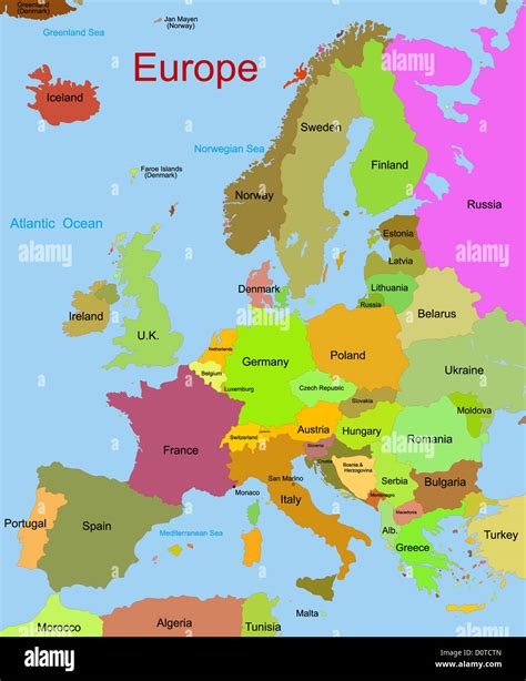 Map Of The Continent Of Europe With Countries Kidspressmagazinecom Images