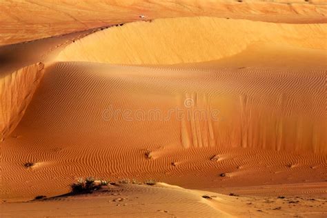 Giant Sand Dunes In Desert Ripple Sand Texture Pattern Stock Photo
