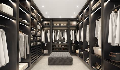 Modern Black Luxury Walk In Closet Dressing Room Wardrobe Picture