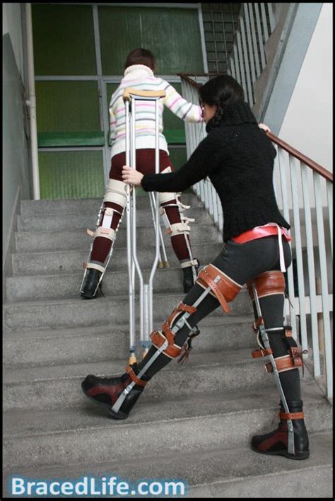 Two Fully Braced Girls On Stairs By Medicbrace On Deviantart Korsett