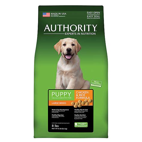 Digestion every puppy deserves a healthy belly. Authority® Large Breed Puppy Food - Chicken & Rice | dog ...