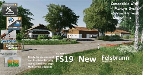 Map New Felsbrunn Multifruit V1001 Farming Simulator 22 Mod