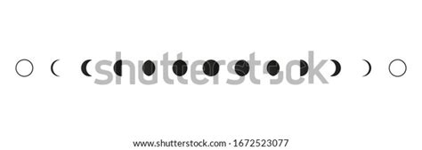 Moon Phases Icon Night Space Astronomy Stock Vector Royalty Free