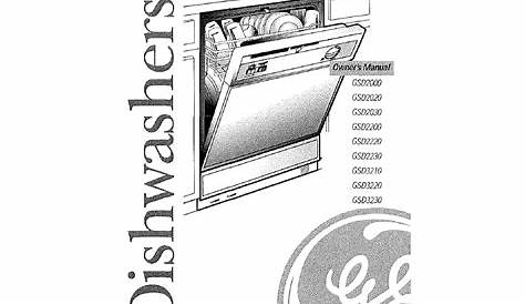 Dishwasher photo and guides: Ge Dishwasher Appliance Owners Manual