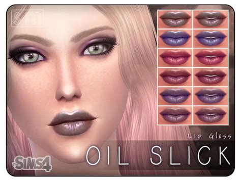Oil Slick Lip Gloss By Screaming Mustard Sims 4 Lips