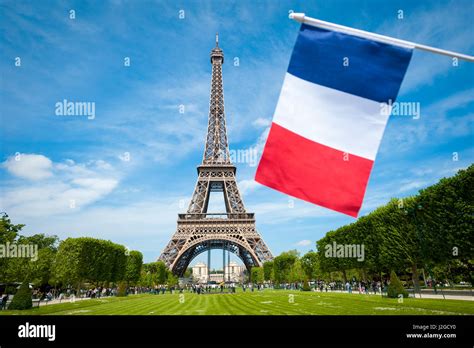 Eiffel Tower France French Flag France Flag Paris French Nation Red