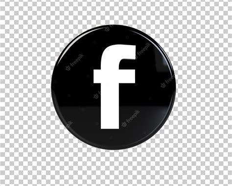 Premium Psd Facebook Logo Black Circle 3d Render