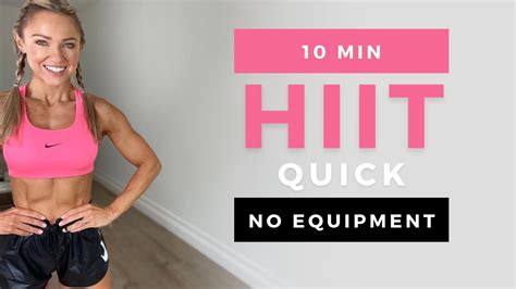 10 Min Quick Hiit Workout At Home Full Body No Equipment Youtube