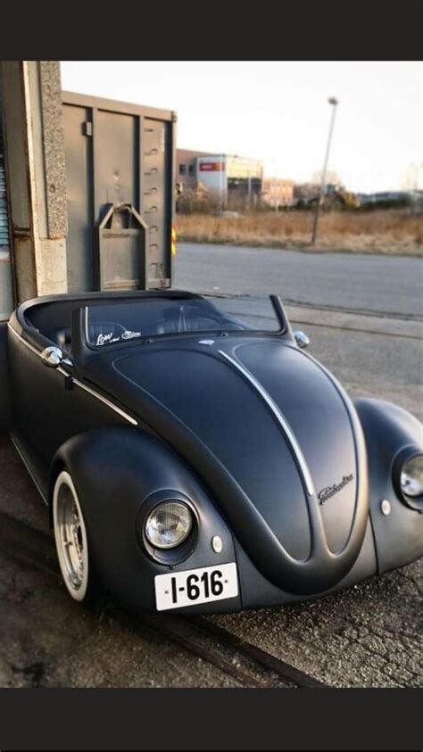 A 1961 Vw Beetle Deluxe Into A Black Matte Roadster Volkswagen Beetle