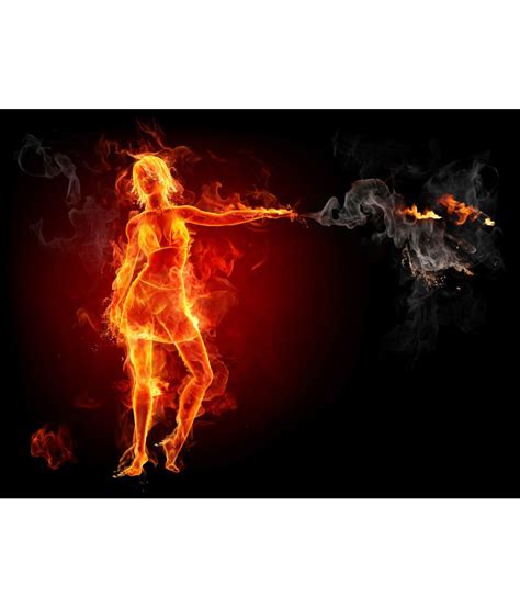 Mahalaxmi Art And Craft Hot Babe On Fire Hd Paper Wall Poster Without