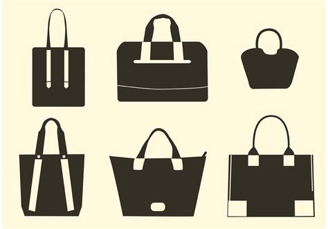 Vector Hand Bag Silhouettes Download Free Vector Art Stock Graphics