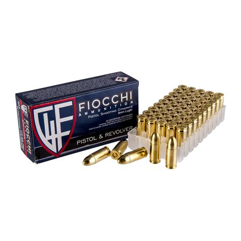 Fiocchi Ammunition Pistol Shooting Dyanmics Ammo 9mm Luger