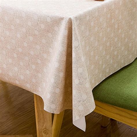 Lohascasa Vinyl Oilcloth Tablecloth For Rectangle Tables Wipeable Oil