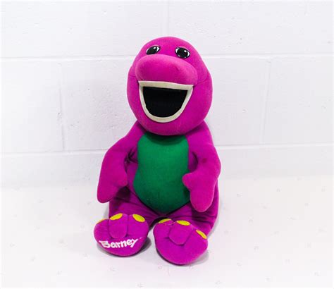 Talking Barney Plush Toy 90s Vintage Plush Barney Toy Plush Etsy