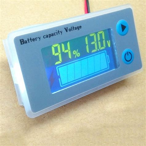 Digital Voltmeter Voltage Tester Monitor Universal Lcd Car Acid Lead Lithium Battery Capacity