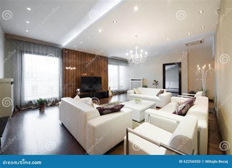 Interior Of A Modern Spacious Living Room Stock Photo Image Of Design