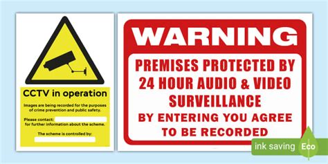 Audio Video Recording Warning Sign Posters Twinkl Twinkl