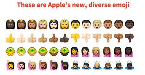 Apple Roll Out New Racially Diverse Emojis
