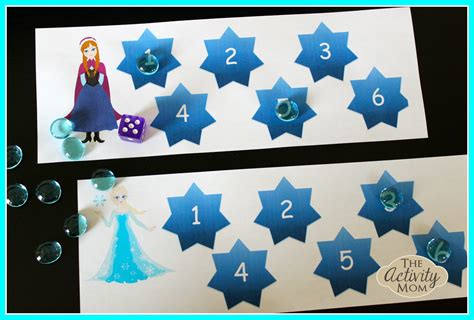 Frozen Themed Dice Game Printable The Activity Mom