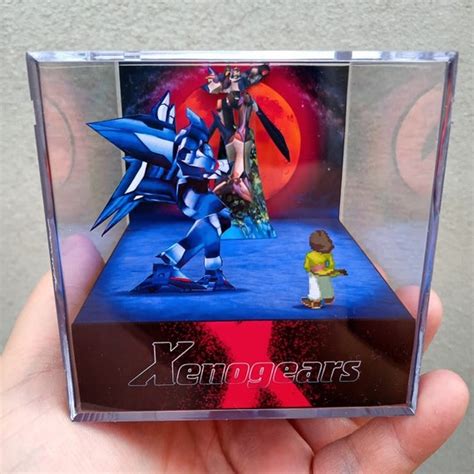Xenogears Grahf The Seeker Of Power 3d Cube Diorama Etsy