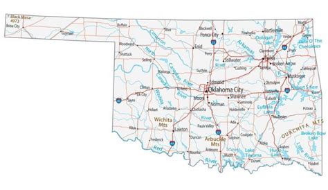 Map Of Oklahoma Cities And Roads Gis Geography