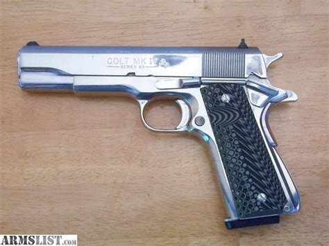 Armslist For Saletrade Polished Stainless Steel Colt 1911 Series 80