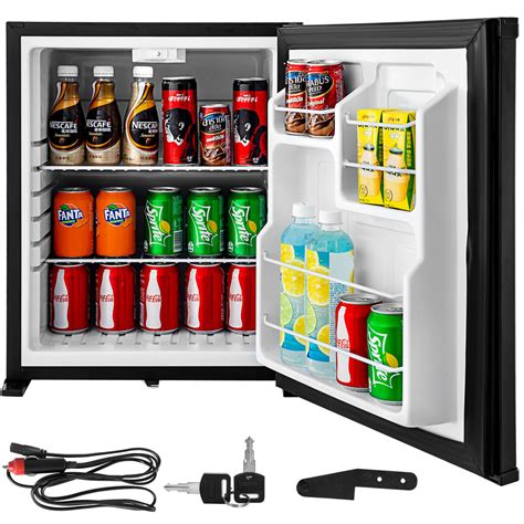 Portable Refrigerator 50l 12v Compact Absorption Fridge Black Mini Car 