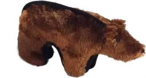 Hyper Pet Tough Plush Brown Bear Dog Toy Countrymax