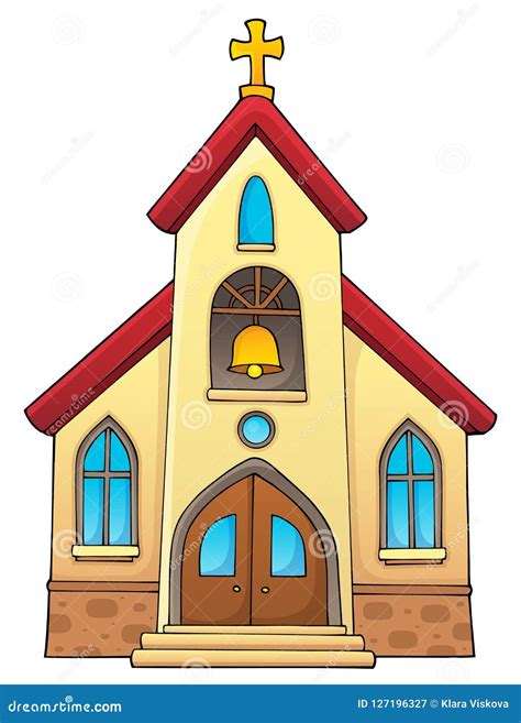 Church Building Line Art Style Vector Illustration Cartoondealer