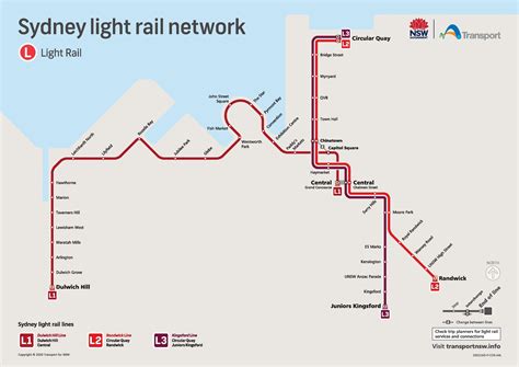 Sydney Light Rail Map Light Rail Sydney Map Australia