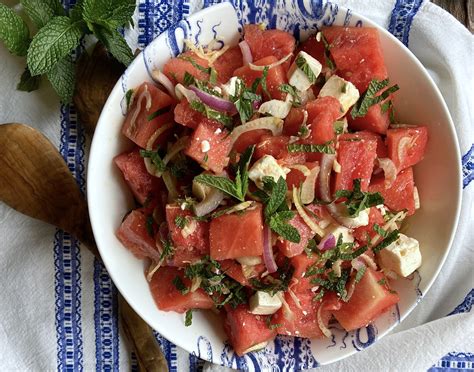 Watermelon Feta Salad Sweet Greek By Christina Xenos