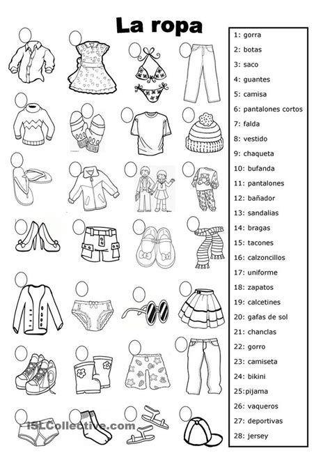 Clothes Atividades Em Espanhol Aula De Espanhol Ensino De Espanhol