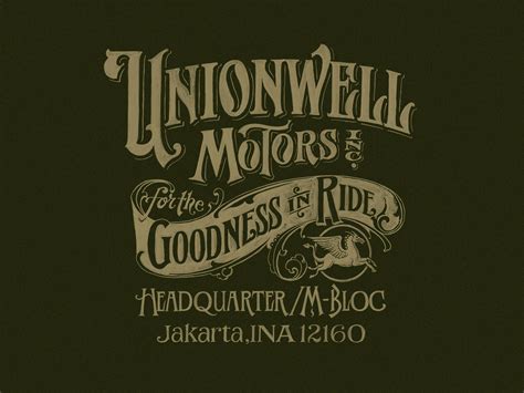 Unionwell Lettering By Ilham Herry On Dribbble