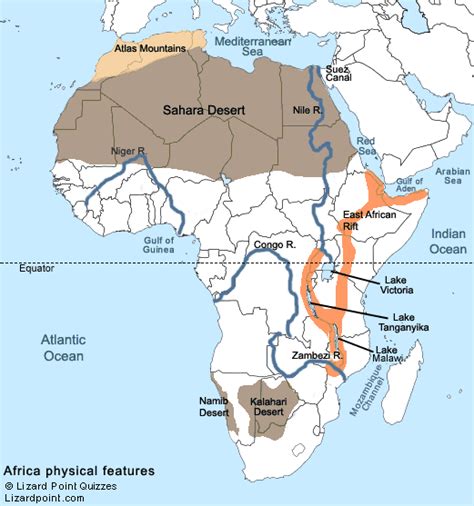 Test Your Geography Knowledge Africa Physical Features Quiz Lizard