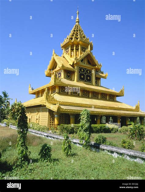 Kambawzathardi Golden Palace Bago Myanmar Burma Stock Photo Alamy